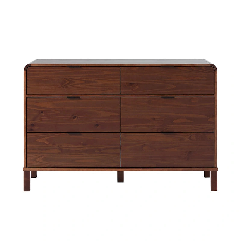 Middlebrook Curved Top Solid Wood 6-Drawer Dresser
