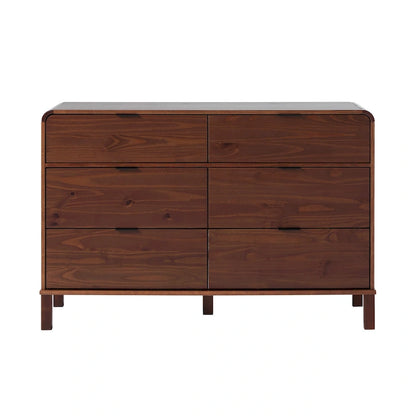 Middlebrook Curved Top Solid Wood 6-Drawer Dresser
