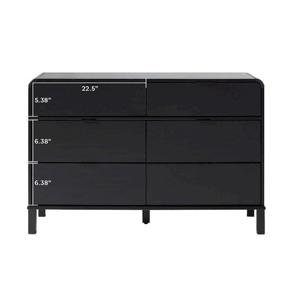 Middlebrook Curved Top Solid Wood 6-Drawer Dresser