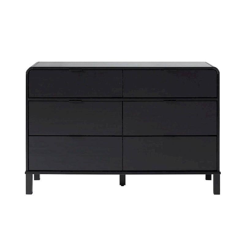 Middlebrook Curved Top Solid Wood 6-Drawer Dresser