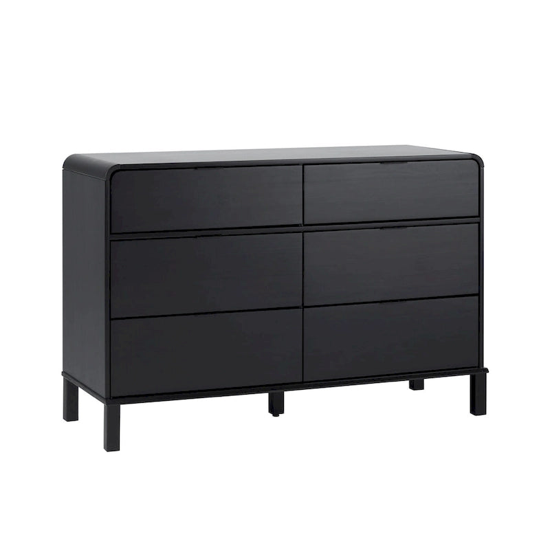 Middlebrook Curved Top Solid Wood 6-Drawer Dresser