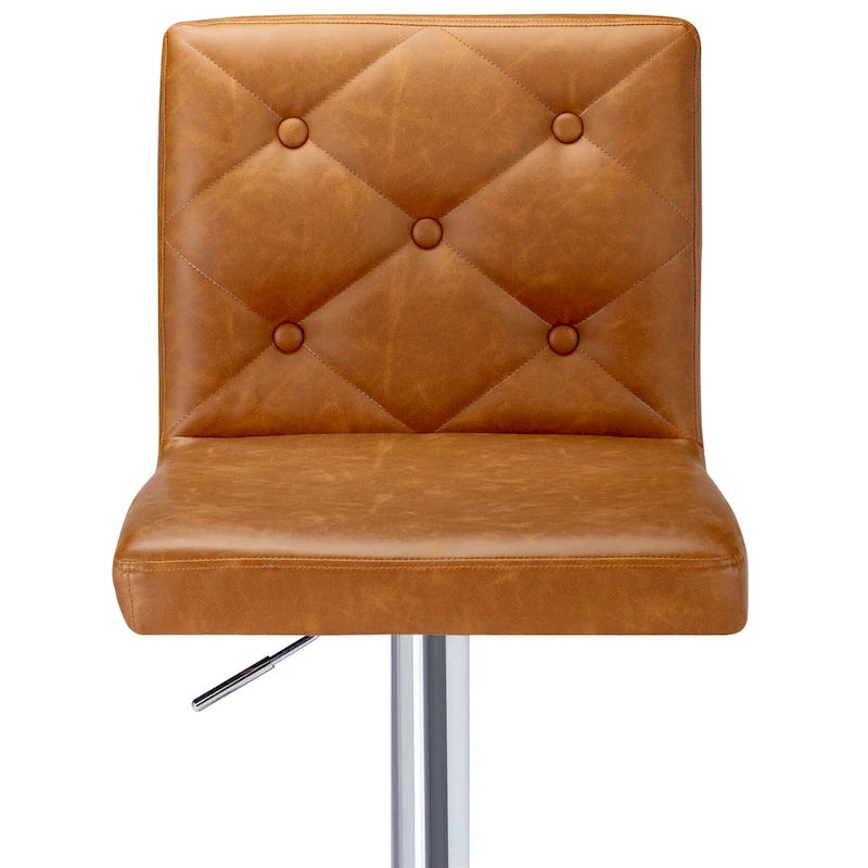 Javlergo Set of 4 Bar Stools Adjustable Swivel Counter Height Barstools with Back