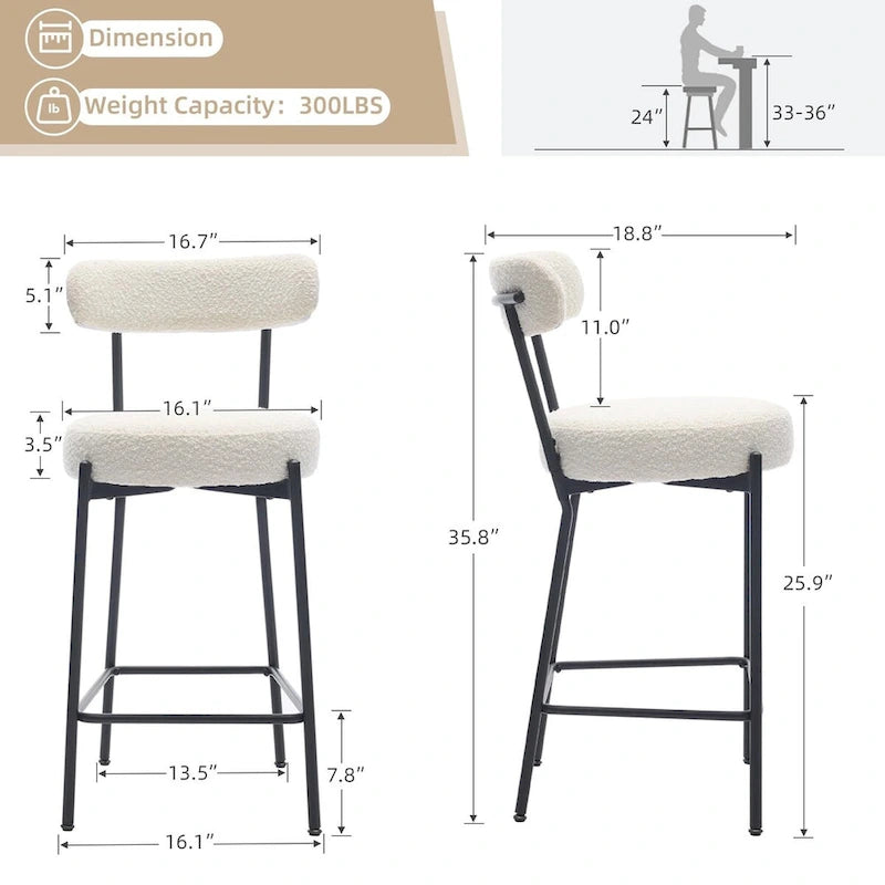 27 Modern Counter Stools Set of 2
