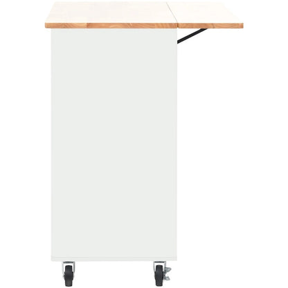 Merax Large Kitchen Island Cart with an Adjustable Shelf and 2 Drawers