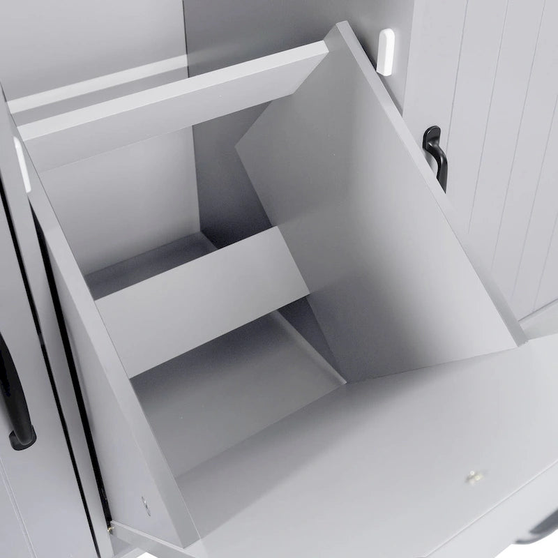 Kitchen Island with Trash Can Storage Cabinet