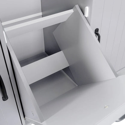 Kitchen Island with Trash Can Storage Cabinet