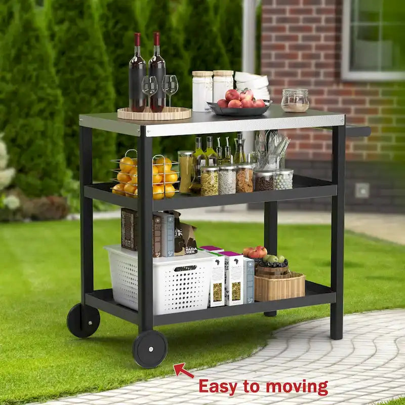 Patio Grill carts Moveable kitchen island