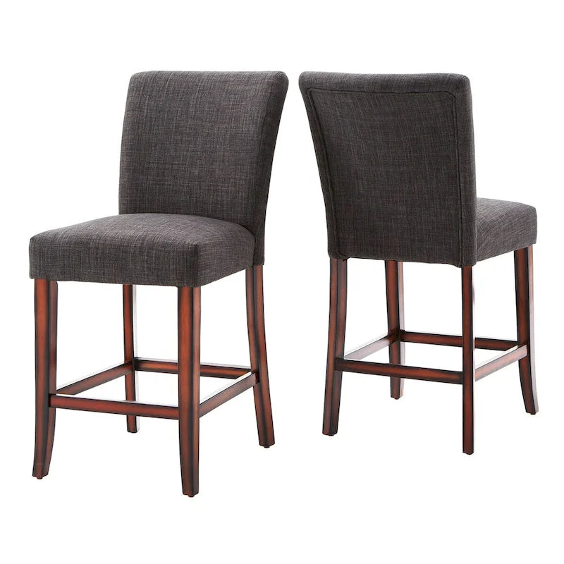 Parson Classic Linen Counter Height High Back Stools (Set of 2) by iNSPIRE Q Bold