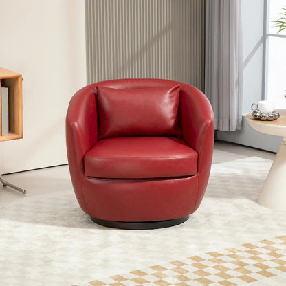Modern Swivel Barrel Armchair with Storage
