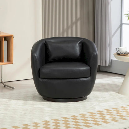 Modern Swivel Barrel Armchair with Storage