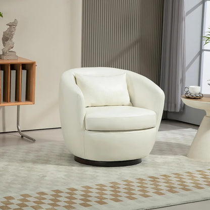 Modern Swivel Barrel Armchair with Storage