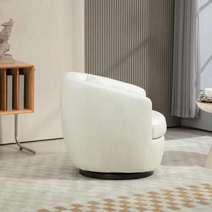 Modern Swivel Barrel Armchair with Storage