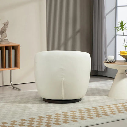 Modern Swivel Barrel Armchair with Storage