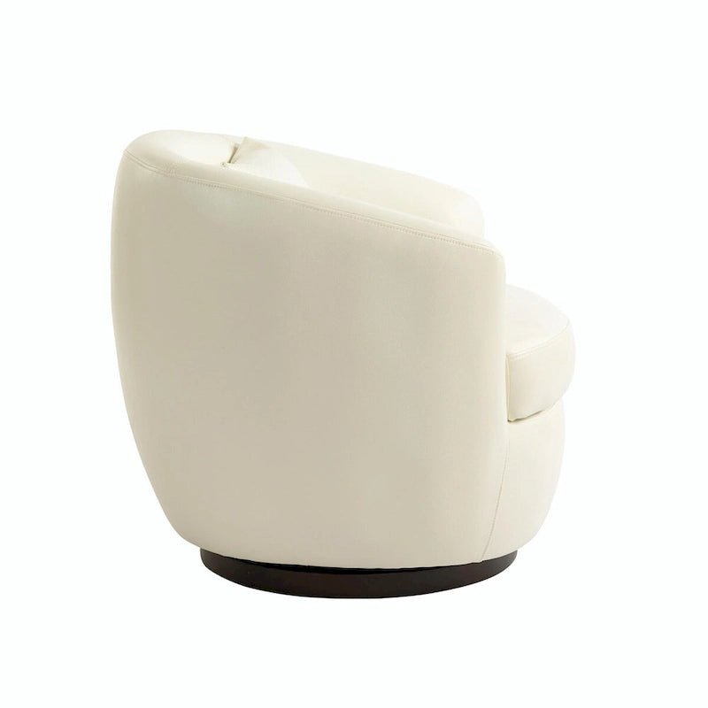 Modern Swivel Barrel Armchair with Storage