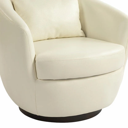 Modern Swivel Barrel Armchair with Storage