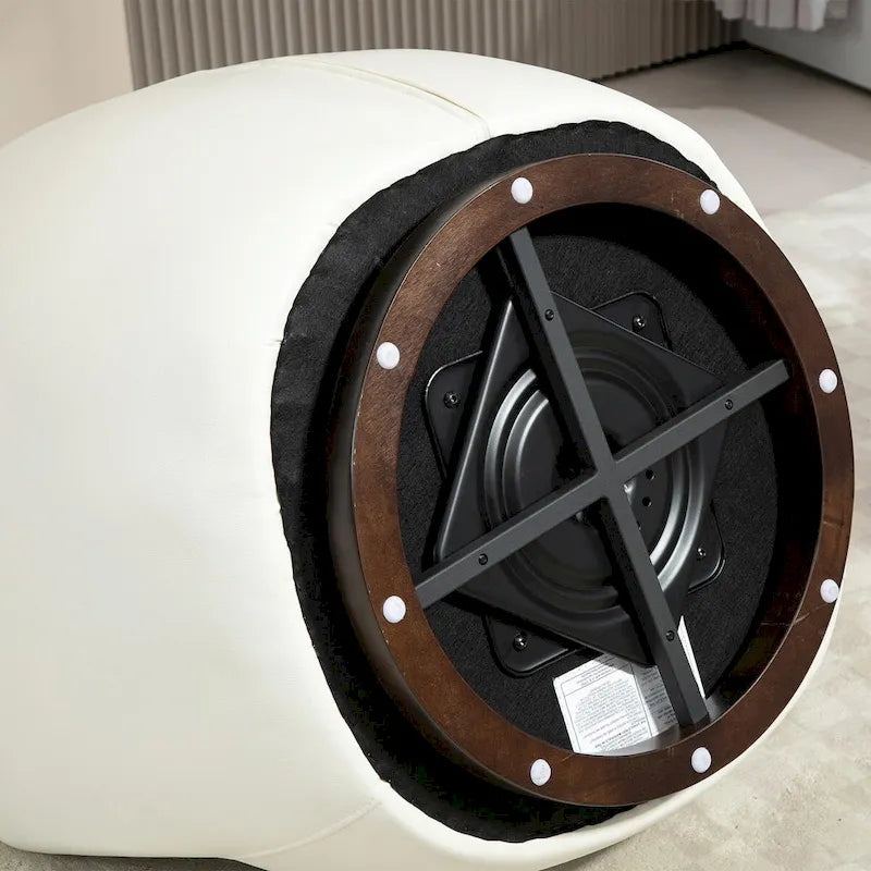 Modern Swivel Barrel Armchair with Storage