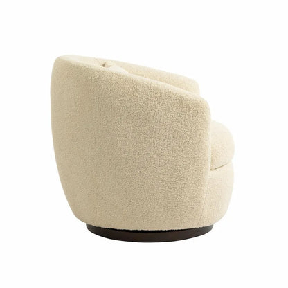 Modern Swivel Barrel Armchair with Storage