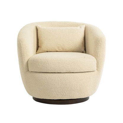 Modern Swivel Barrel Armchair with Storage