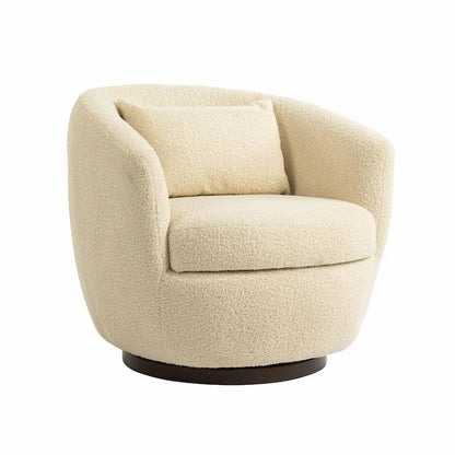 Modern Swivel Barrel Armchair with Storage