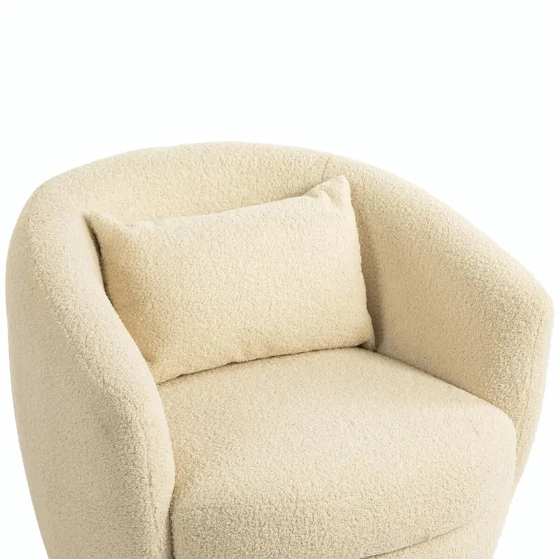 Modern Swivel Barrel Armchair with Storage