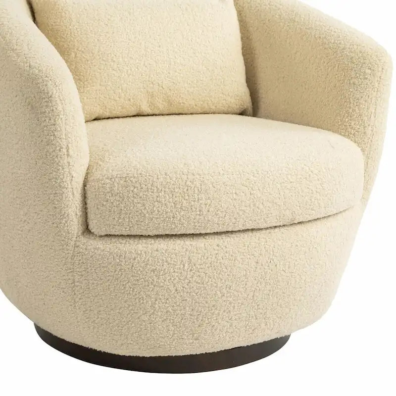 Modern Swivel Barrel Armchair with Storage