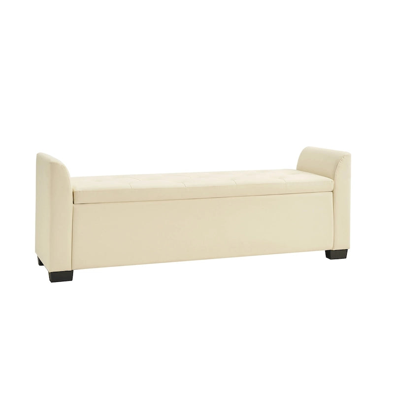 Laura Traditional 57.75Wide Tufted Storage Bench by HULALA HOME