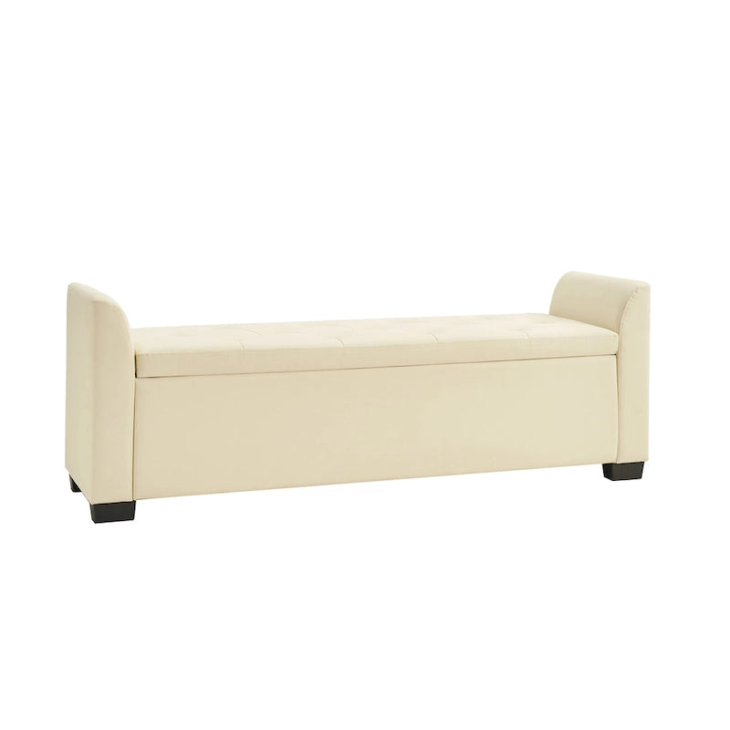 Laura Traditional 57.75Wide Tufted Storage Bench by HULALA HOME