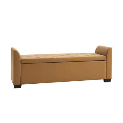 Laura Traditional 57.75Wide Tufted Storage Bench by HULALA HOME