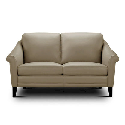 Sienna 100% Genuine Leather Midcentury Modern Loveseat