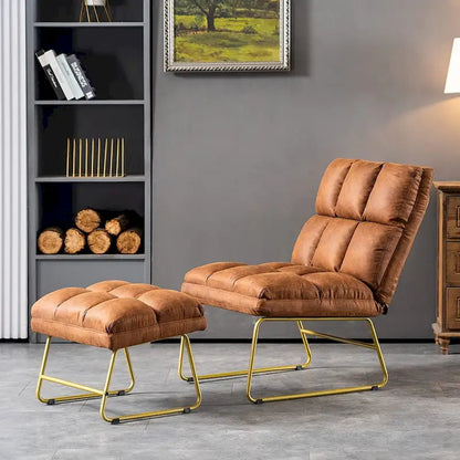 Mcombo Accent Chair with Ottoman, Lounge Sofa Couch,4013