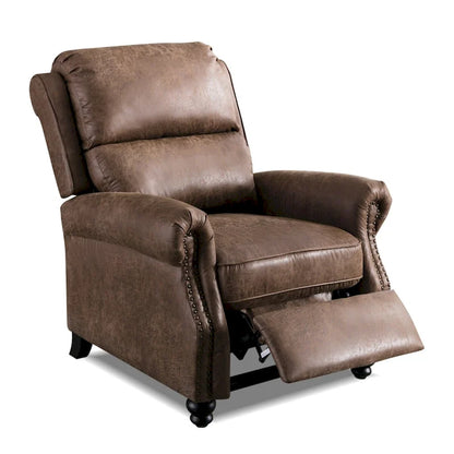 Pushback Club Recliner with Rivet Decoration Set of 2