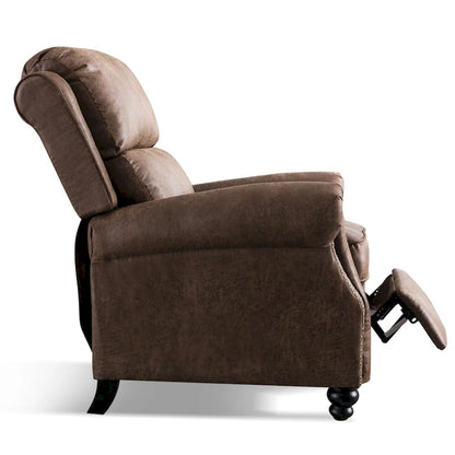 Pushback Club Recliner with Rivet Decoration Set of 2
