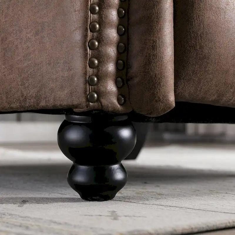 Pushback Club Recliner with Rivet Decoration Set of 2