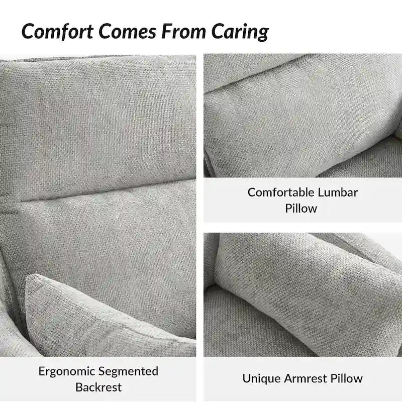 Barry Modern 38 Power Rocking Swivel Nursery Recliner with USB Ports by HULALA HOME