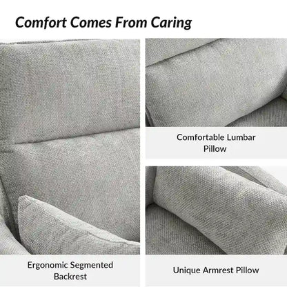 Barry Modern 38 Power Rocking Swivel Nursery Recliner with USB Ports by HULALA HOME