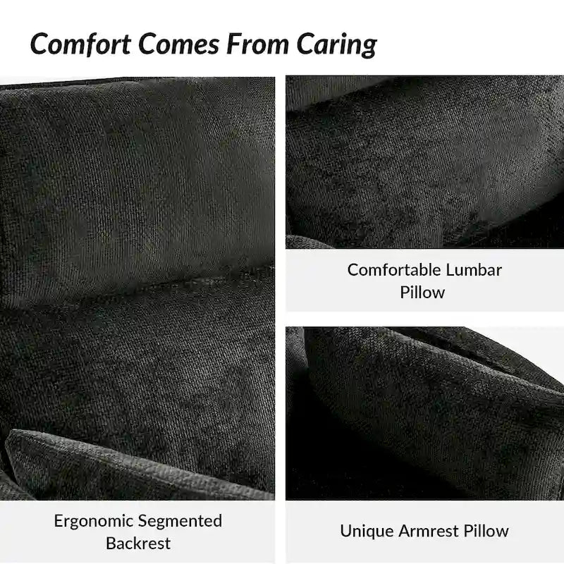 Barry Modern 38 Power Rocking Swivel Nursery Recliner with USB Ports by HULALA HOME