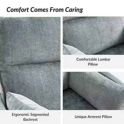 Barry Modern 38 Power Rocking Swivel Nursery Recliner with USB Ports by HULALA HOME