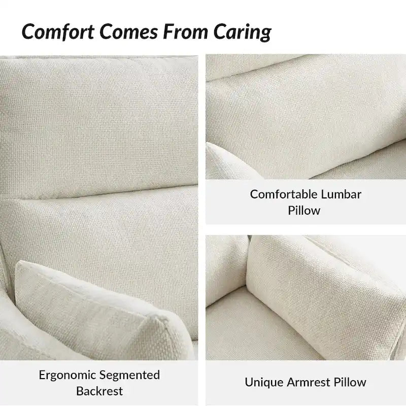 Barry Modern 38 Power Rocking Swivel Nursery Recliner with USB Ports by HULALA HOME