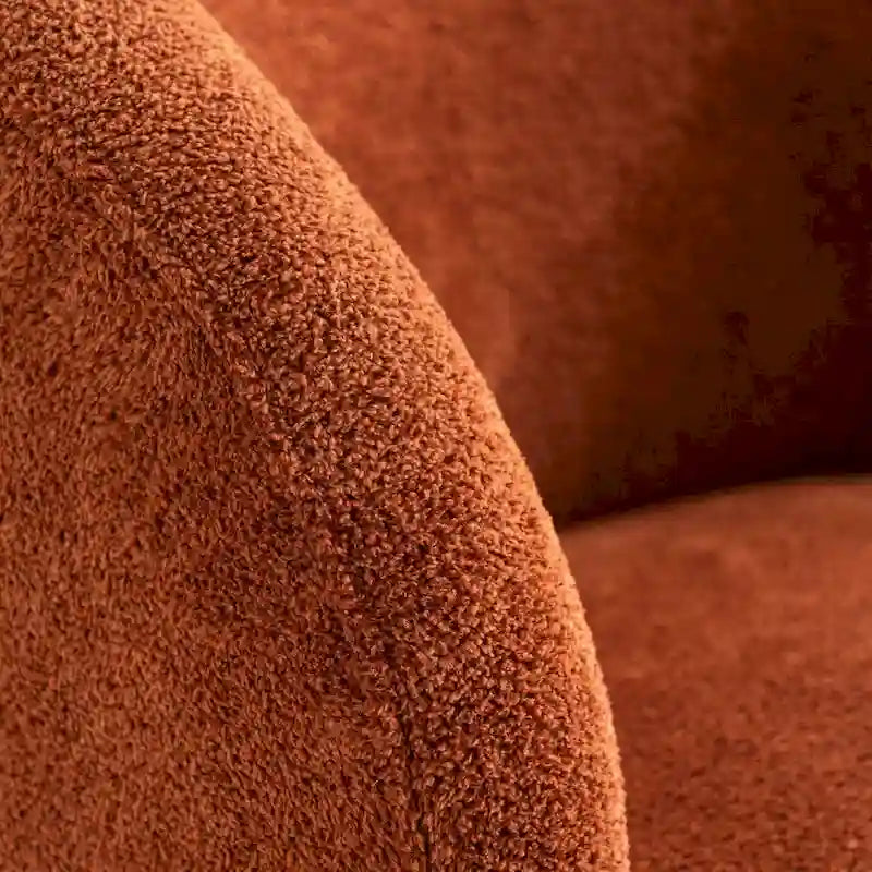 Single Fabric Modern Accent Chair 360 Degree Rotation Swivel Barrel Chairs