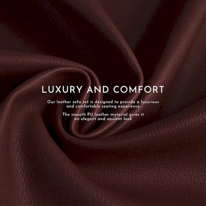 3 Piece Faux Leather Manual Reclining Livingroom Sofa Set with Dropdown Table and Console