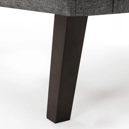 LUE BONA Mid-Century Modern Upholstered Linen Fabric Button Tufted Accent Chair - 28.5 W X 27.25 D X 33.75 H