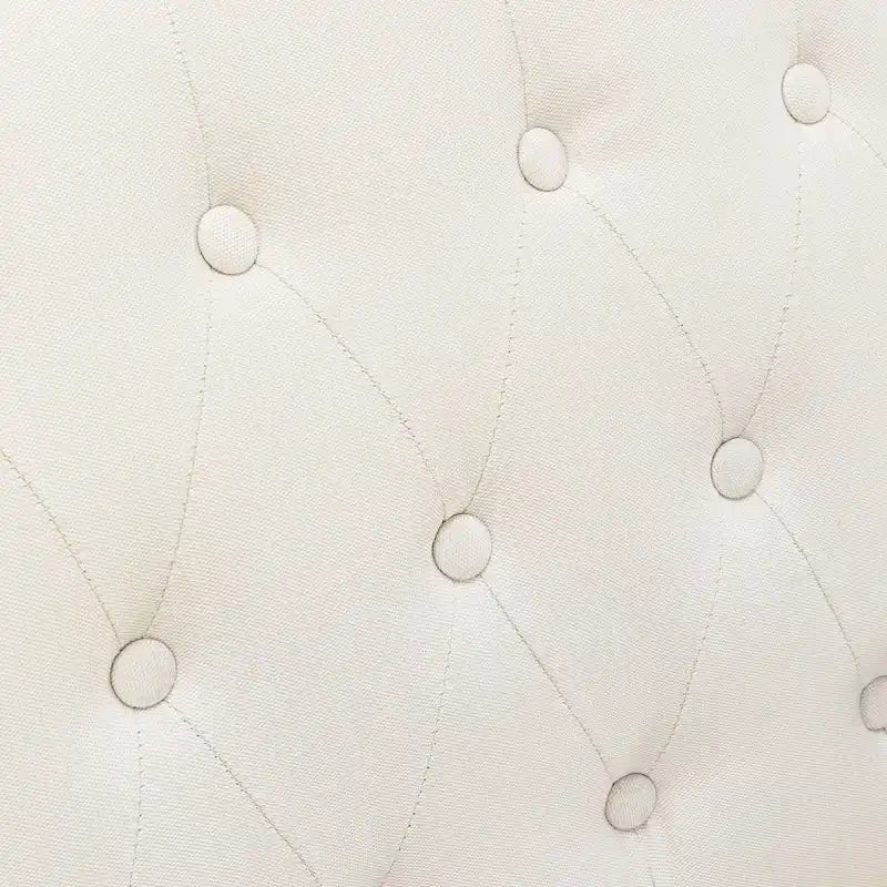 LUE BONA Mid-Century Modern Upholstered Linen Fabric Button Tufted Accent Chair - 28.5 W X 27.25 D X 33.75 H