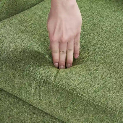 LUE BONA Mid-Century Modern Upholstered Linen Fabric Button Tufted Accent Chair - 28.5 W X 27.25 D X 33.75 H