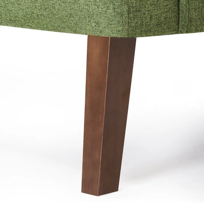 LUE BONA Mid-Century Modern Upholstered Linen Fabric Button Tufted Accent Chair - 28.5 W X 27.25 D X 33.75 H