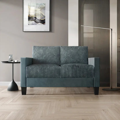 CraftPorch Corduroy Mid-Century Modern Velvet Upholstered 2-Piece Living Room Set