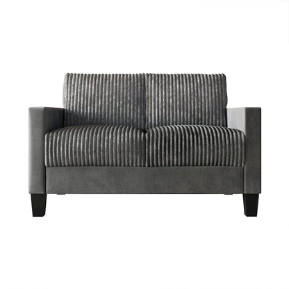 CraftPorch Corduroy Mid-Century Modern Velvet Upholstered 2-Piece Living Room Set