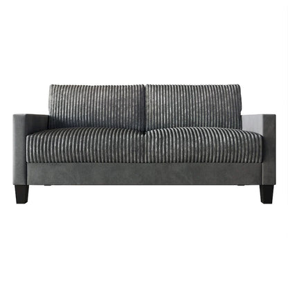 CraftPorch Corduroy Mid-Century Modern Velvet Upholstered 2-Piece Living Room Set