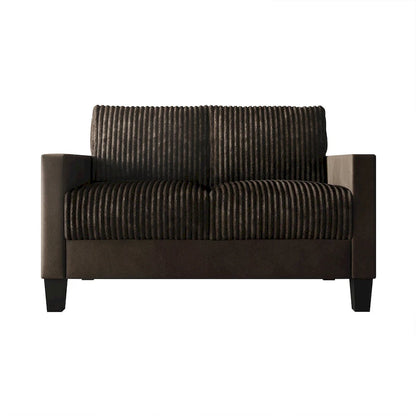 CraftPorch Corduroy Mid-Century Modern Velvet Upholstered 2-Piece Living Room Set