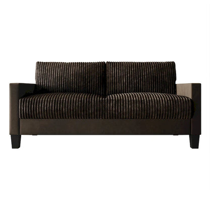 CraftPorch Corduroy Mid-Century Modern Velvet Upholstered 2-Piece Living Room Set