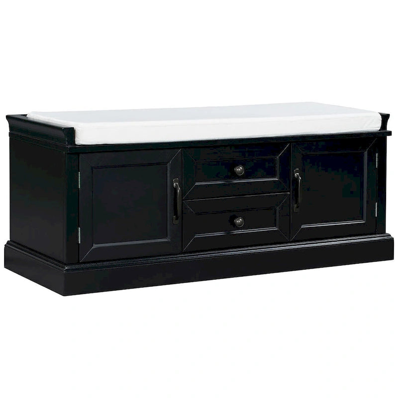 Storage Bench Shoe Bench with Removable Cushion for Living Room